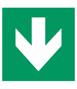 Aufkleber "Richtungsangabe abwärts"