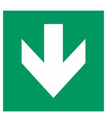 Aufkleber "Richtungsangabe abwärts"