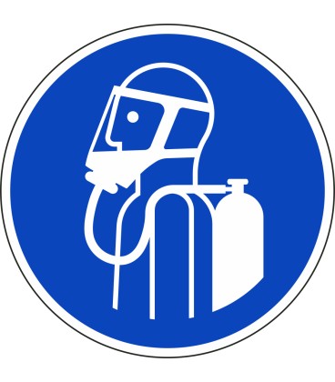 Aufkleber "Unabhängiges Atemschutzgerät tragen"