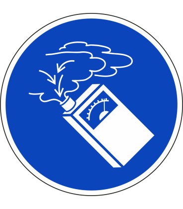 Aufkleber "Gasmelder verwenden"