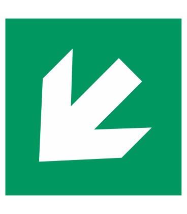 Aufkleber "Richtungsangabe links abwärts"