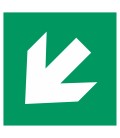 Aufkleber 'Richtungsangabe links abwärts'