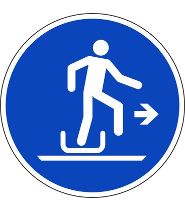 Aufkleber "Links aus Rodelschlitten aussteigen"