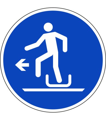 Aufkleber "Rechts aus Rodelschlitten aussteigen"