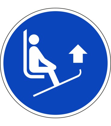 Schilder "Skispitzen anheben"