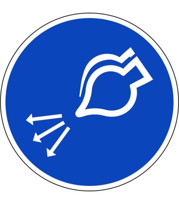 Schilder "Luftversorgung einschalten beim Aussetzvorgang"