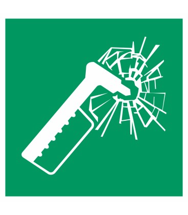 Aufkleber "Notfallhammer"