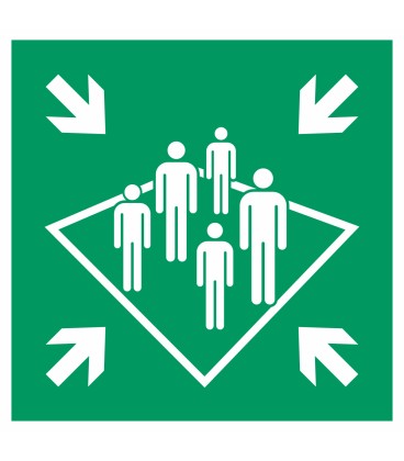 Aufkleber "Sammelstelle auf einem Schiff"