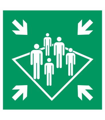 Aufkleber "Sammelstelle auf einem Schiff"