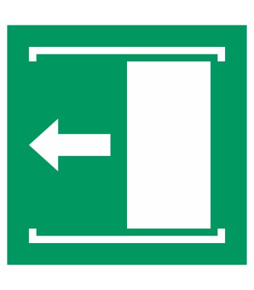 Aufkleber "Schiebetür öffnet nach rechts"