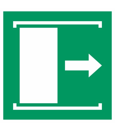 Aufkleber "Schiebetür öffnet nach links"