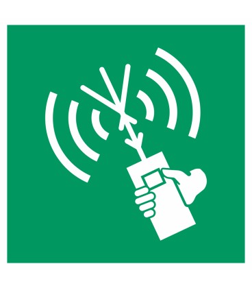 Aufkleber "UKW-Sprechfunkgerät (Senden/Empfangen), tragbar"