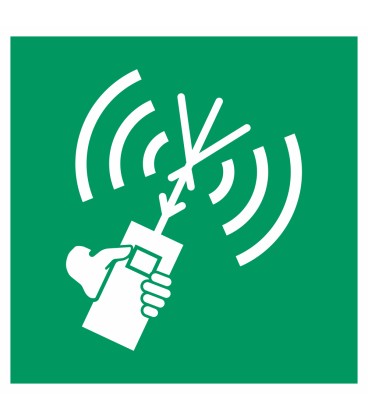 Aufkleber "UKW-Sprechfunkgerät (Senden/Empfangen), tragbar"