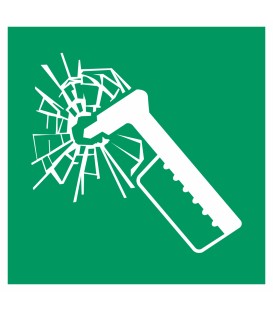 Schilder "Notfallhammer"