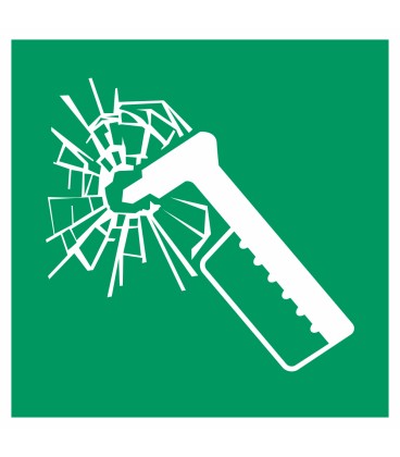 Schilder "Notfallhammer"