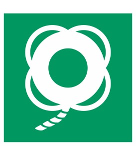 Schilder "Rettungsring mit Leine"