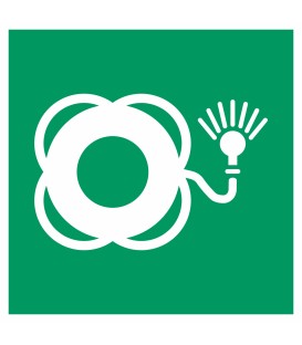 Schilder "Rettungsring mit Licht"