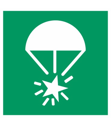 Schilder "Fallschirm-Signalrakete"