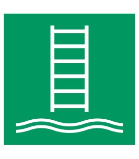 Schilder "Einbootungsleiter"