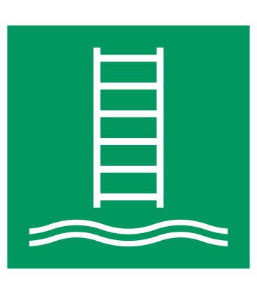 Schilder "Einbootungsleiter"