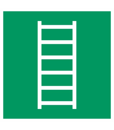 Schilder "Fluchtleiter"