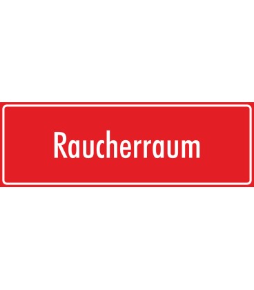 Schilder "Raucherraum" (rot)