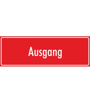Schilder "Ausgang" (rot)