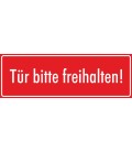 Schilder "Tür bitte freihalten" (rot)