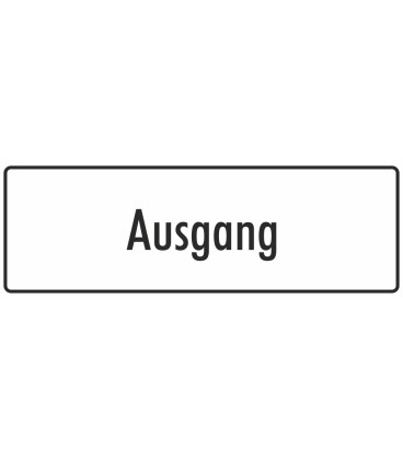 Schilder "Ausgang" (weiß)
