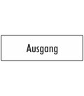Schilder 'Ausgang' (weiß)