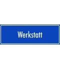 Schilder 'Werkstatt' (blau)