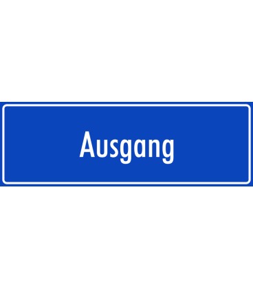 Schilder "Ausgang" (blau)