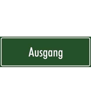 Schilder "Ausgang" (grün)