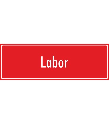 Schilder "Labor" (rot)