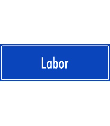 Schilder "Labor" (blau)