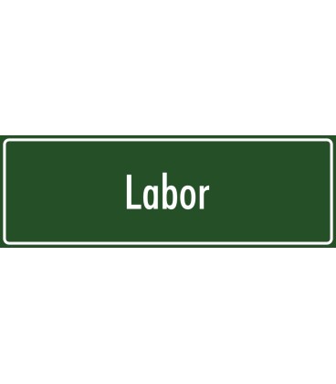 Schilder "Labor" (grün)