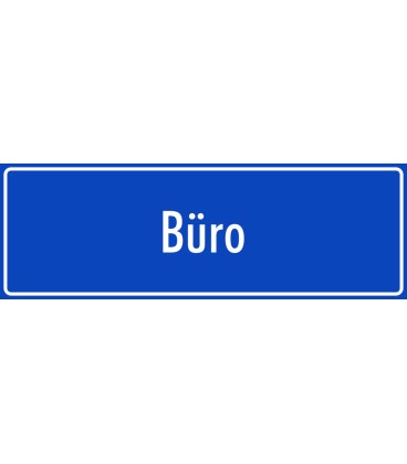 Schilder "Büro" (blau)