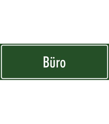 Schilder "Büro" (grün)