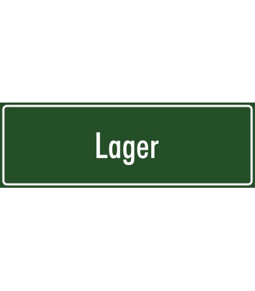 Schilder "Lager" (grün)