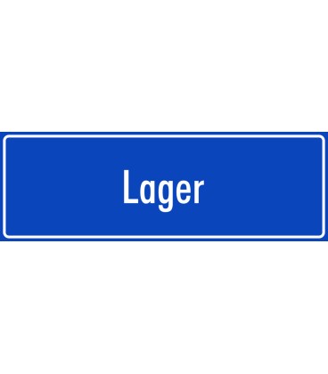 Schilder "Lager" (blau)