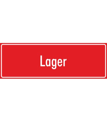 Schilder "Lager" (rot)