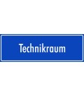 Schilder 'Technikraum' (blau)