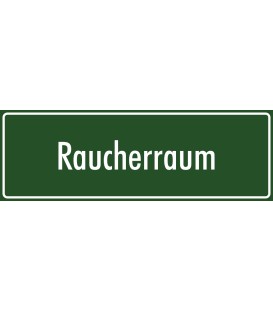 Aufkleber "Raucherraum" (grün)