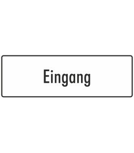 Aufkleber "Eingang" (weiß)