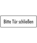 Aufkleber 'Bitte Tür schließen' (weiß)