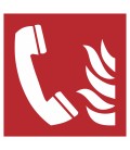 Aufkleber 'Brandmeldetelefon'