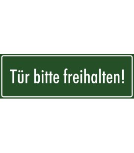 Aufkleber "Tür bitte Freihalten" (grün)