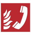 Aufkleber "Brandmeldetelefon"