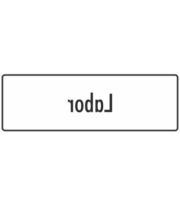 Aufkleber "Labor" (weiß)