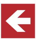 Schilder 'Richtungsangabe links'